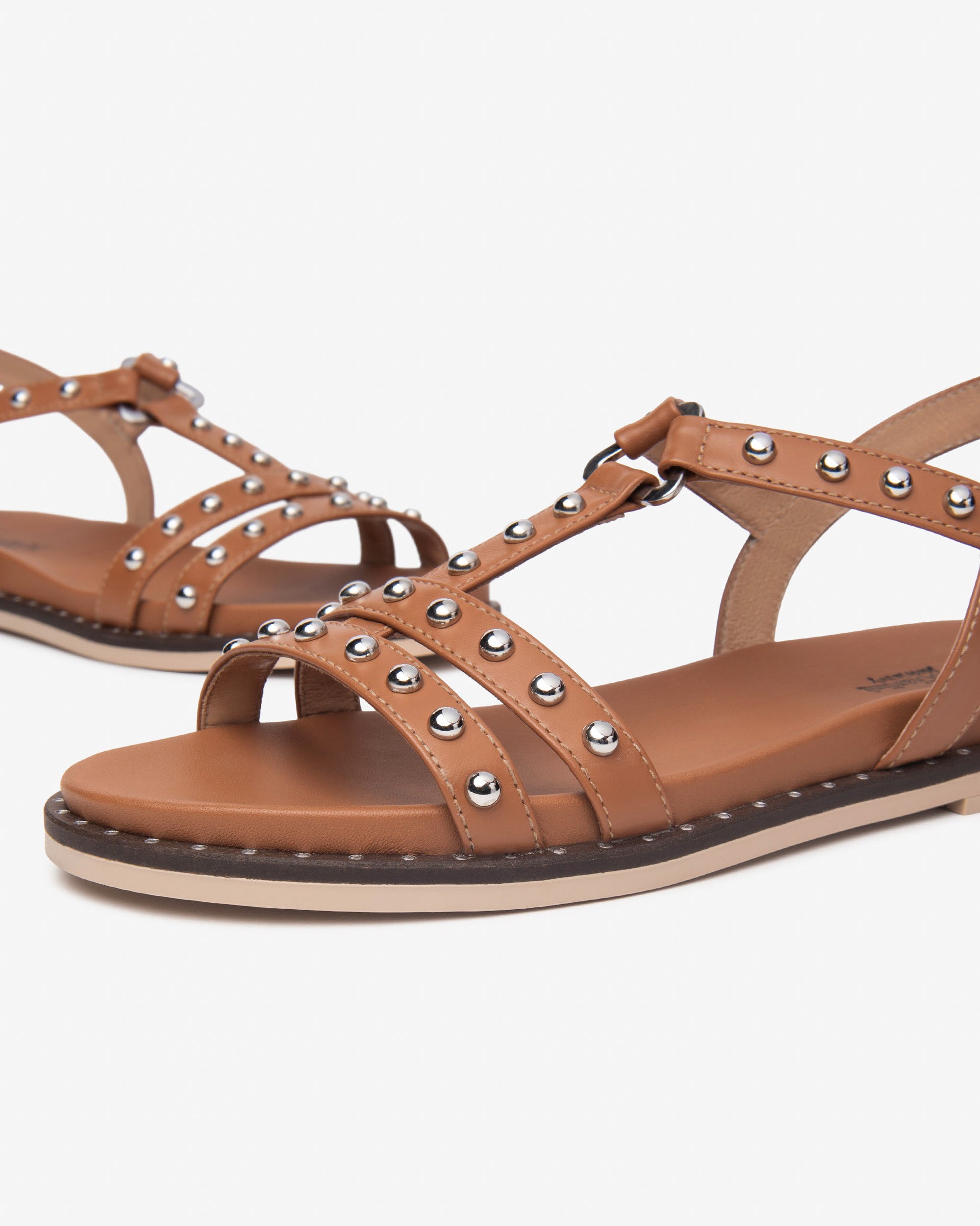 NERO GIARDINI Sandali con borchie Donna - Cuoio modello E513480D