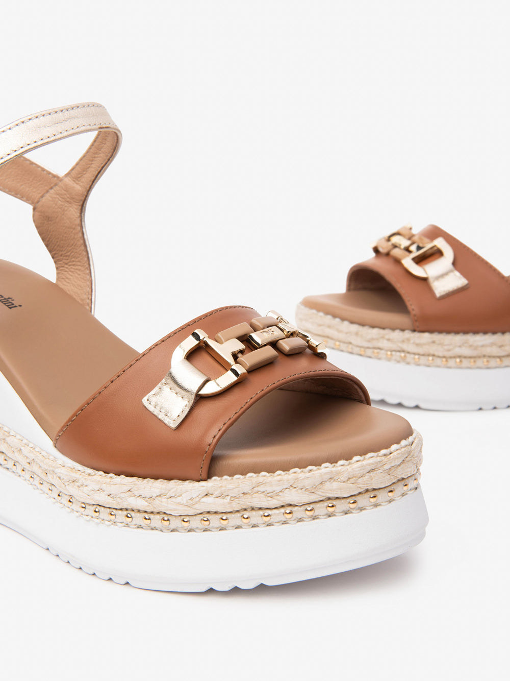 NERO GIARDINI Sandali con zeppa Donna - Cuoio modello E513552D