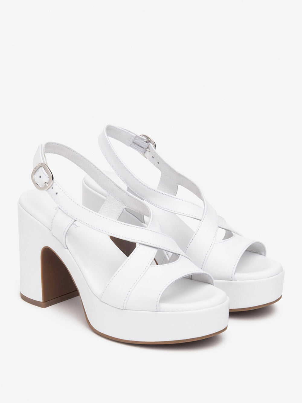 NERO GIARDINI Sandali con plateau Donna - Bianco modello E513640D