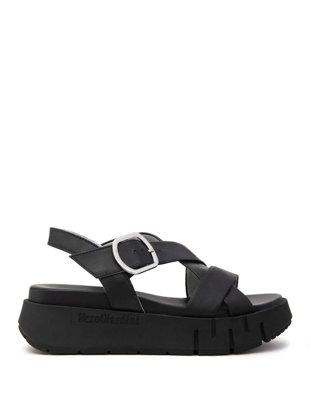 NERO GIARDINI Sandali platform Donna - Nero modello E513696D