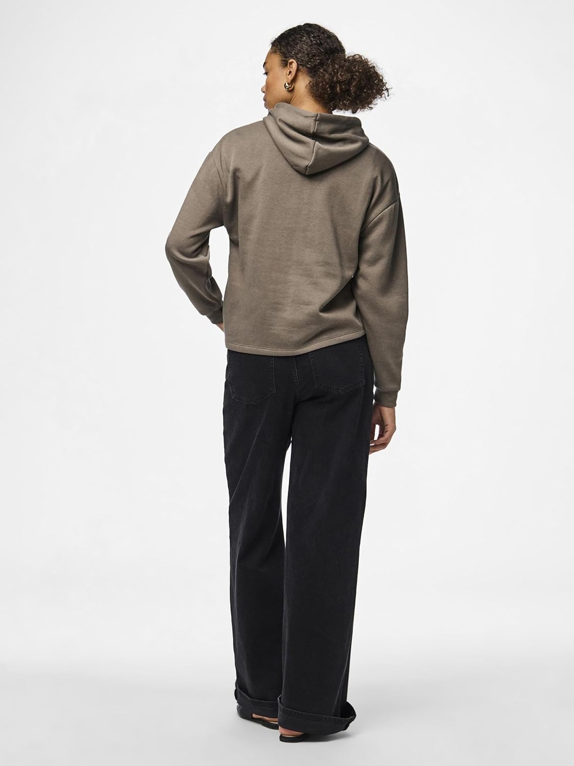 PIECES Felpa Donna - Fango modello 17113437