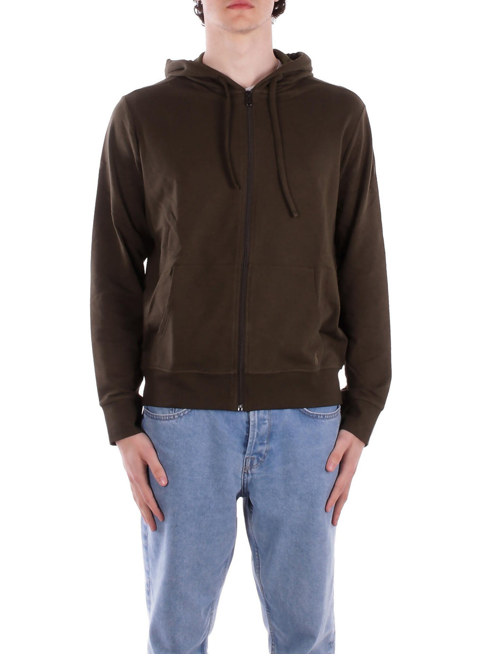 RALPH LAUREN Felpa con zip Uomo - Verde modello 714962527004