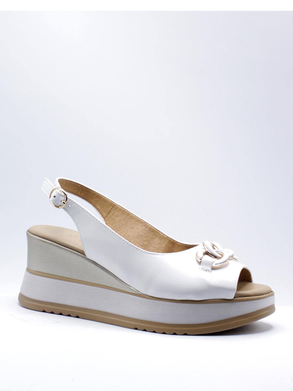 REPO Sandali con zeppa Donna - Bianco modello 21243