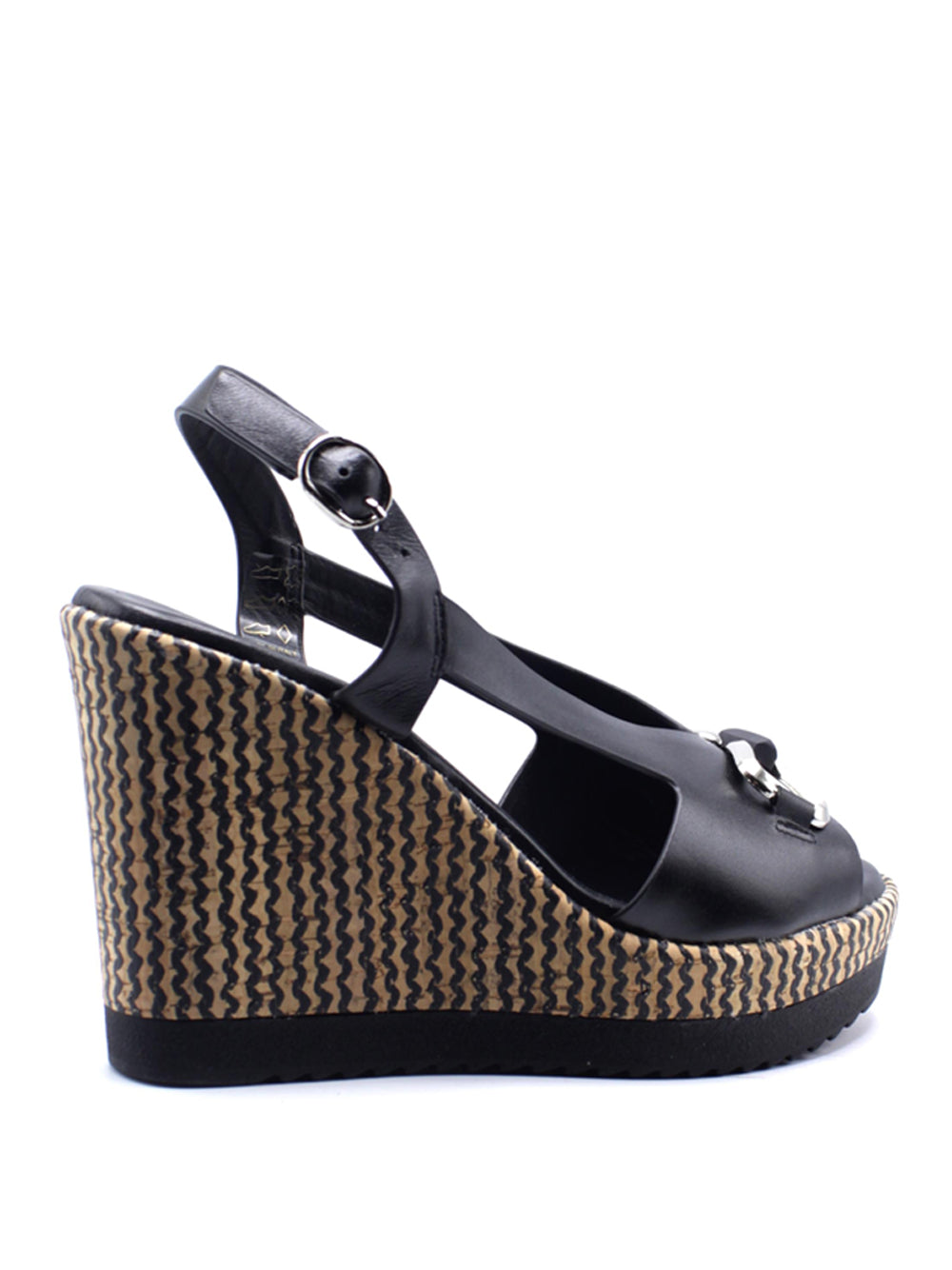 REPO Sandali con zeppa Donna - Nero modello 52278