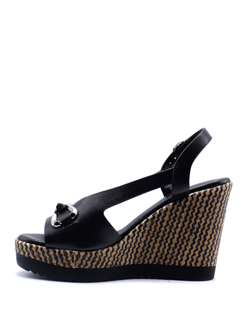 REPO Sandali con zeppa Donna - Nero modello 52278