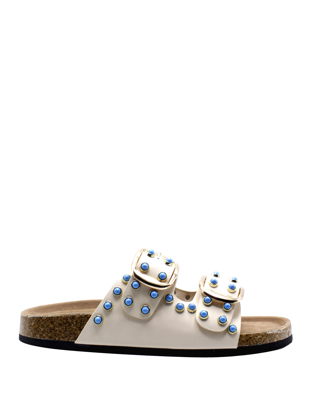 SHOP ART Ciabatte con borchie Donna - Crema modello SASS250282
