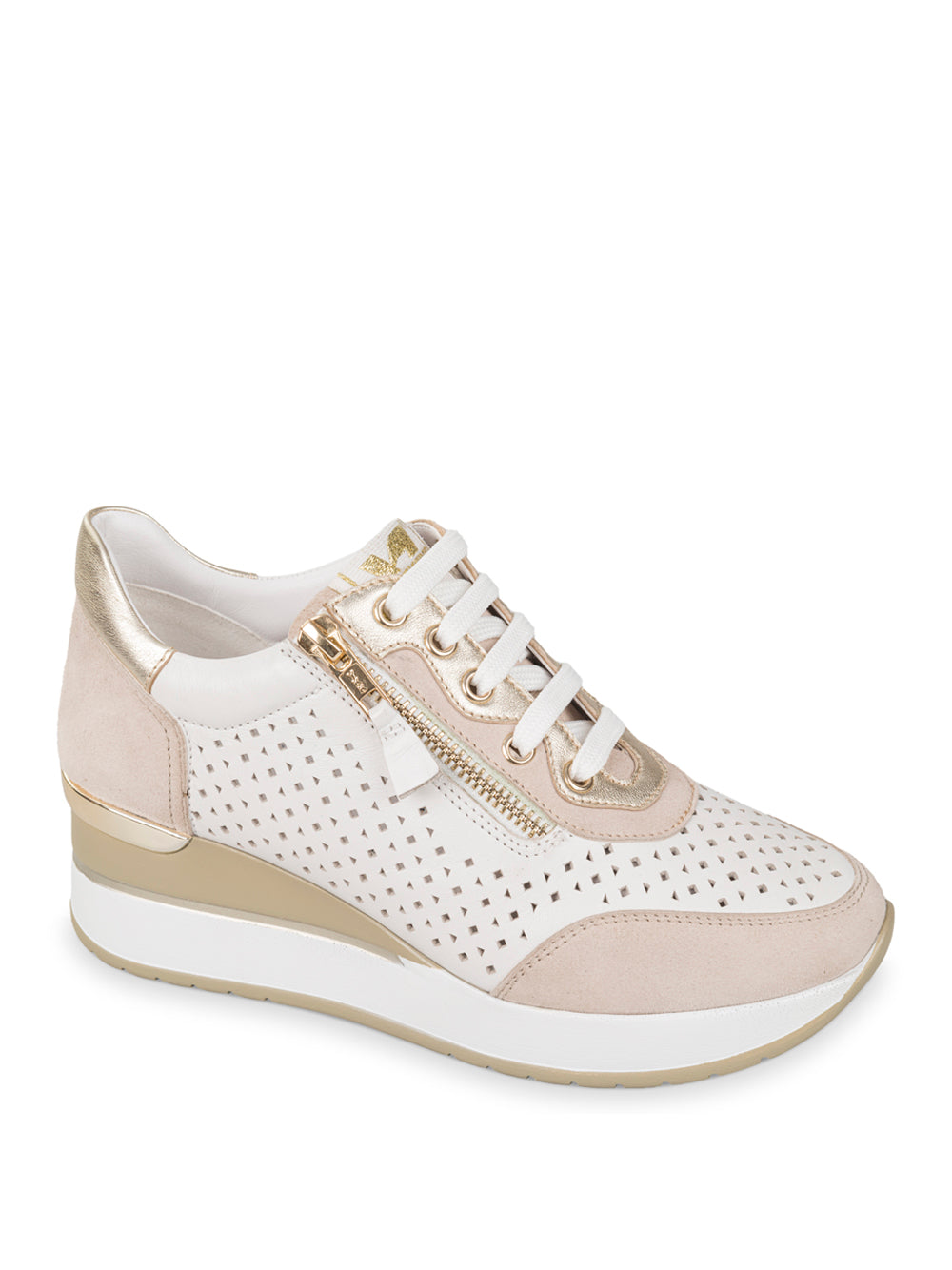 VALLEVERDE Sneakers con zeppa Donna - Beige modello 36421
