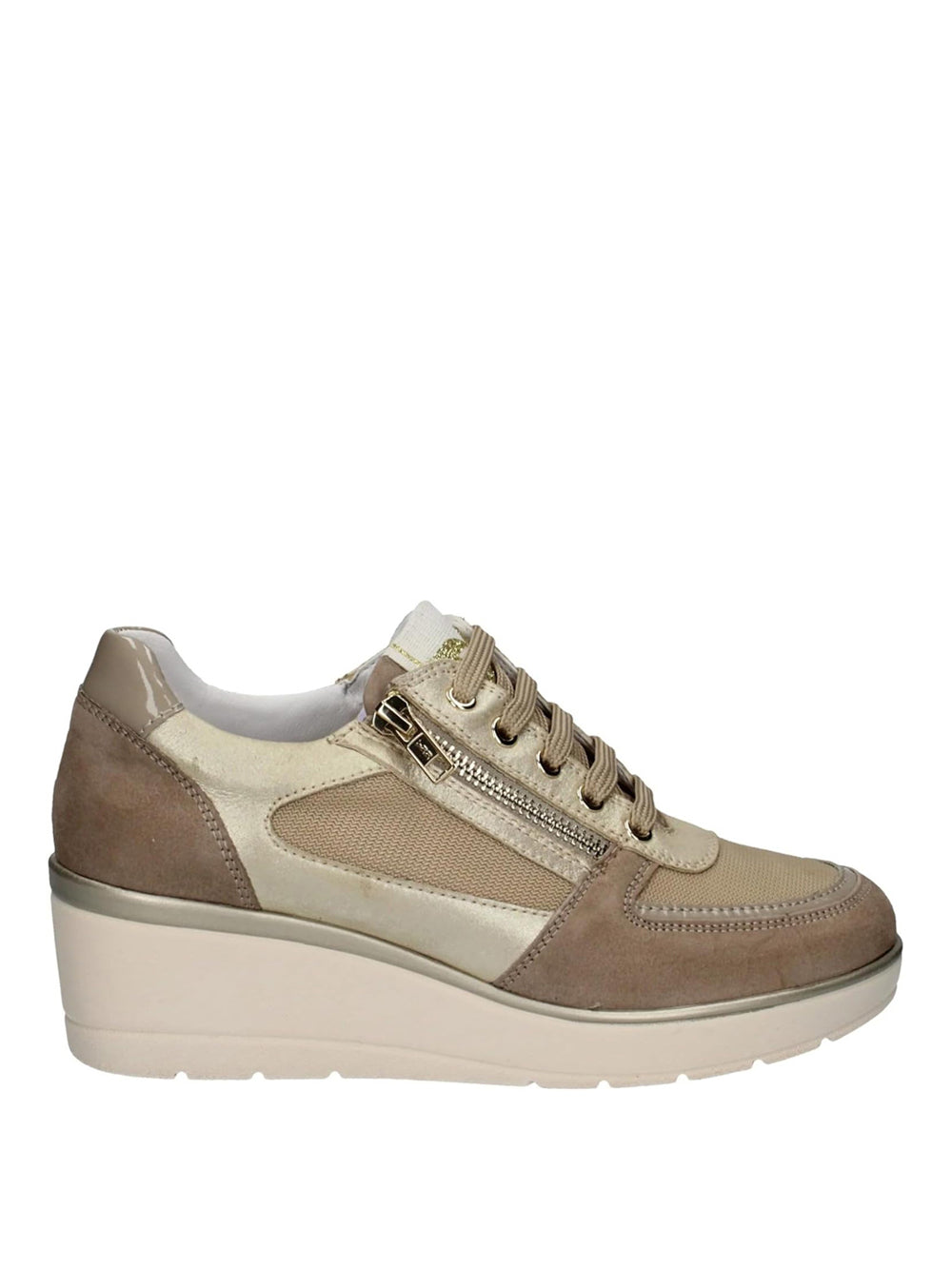 VALLEVERDE Sneakers con zeppa Donna - Beige modello 36440