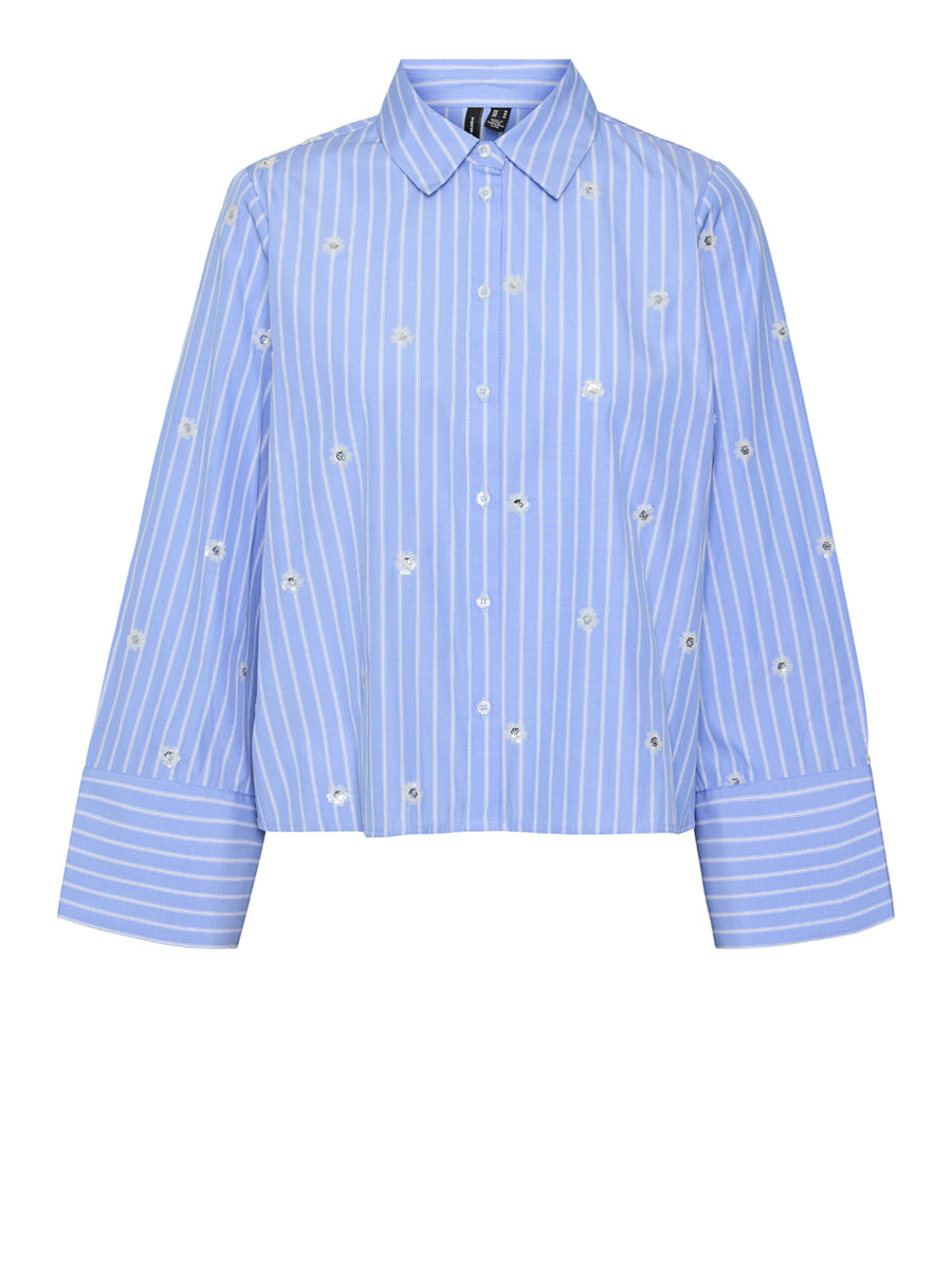 VERO MODA VMERIKA Camicia Top Maniche 3/4 Donna - Modello Plain, Colore Nero, Vestibilità Comfort - 2