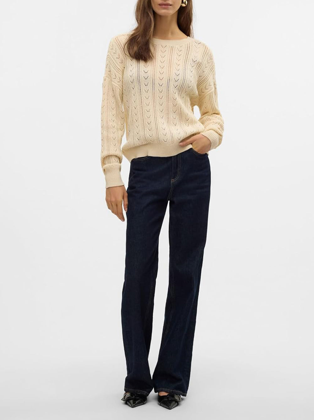 VERO MODA Maglione Donna - Beige modello 10321904