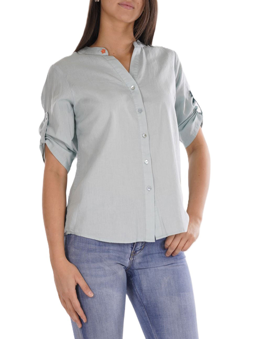 YES ZEE Camicia Donna - Azzurro Marino modello C231YZ00