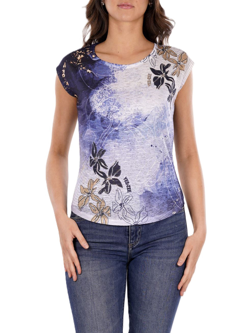 YES ZEE T-shirt Donna - Variante Blu modello T235Y303