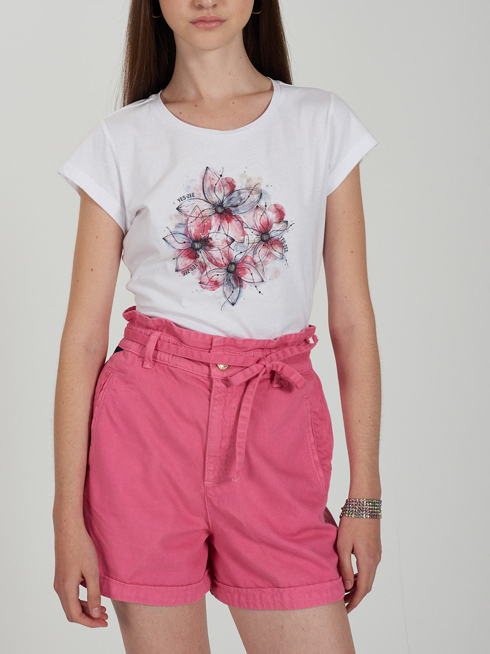 YES ZEE T-shirt Donna - Bianco modello T257SG00