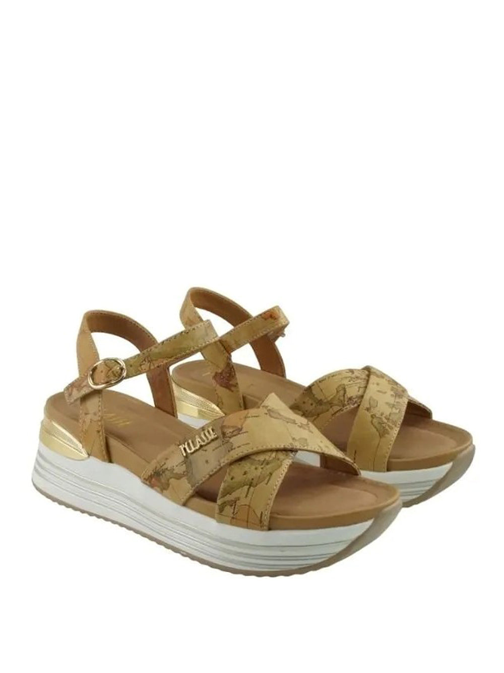 1^CLASSE Sandali con zeppa Donna - Naturale modello 14129820