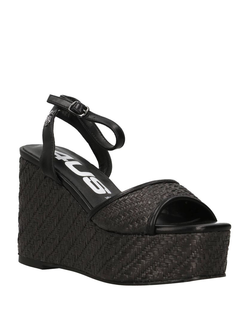 4US Sandali con zeppa Donna - Nero modello 4US120
