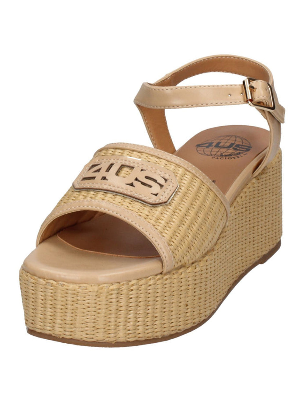 4US Sandali con zeppa Donna - Beige modello UZM04