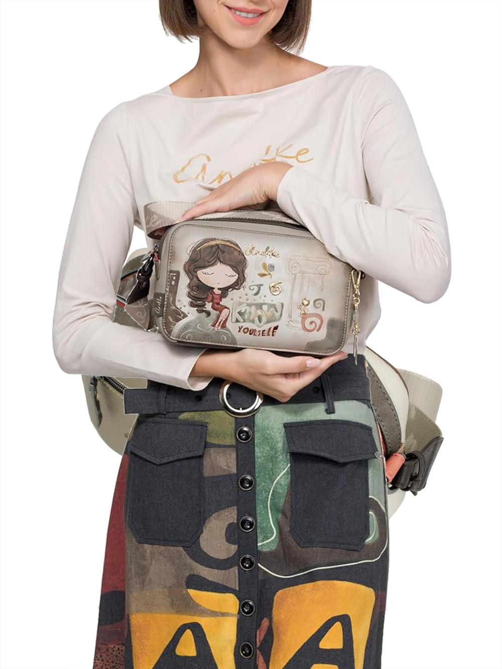 ANEKKE Borsa a Tracolla Donna - Beige modello 42703