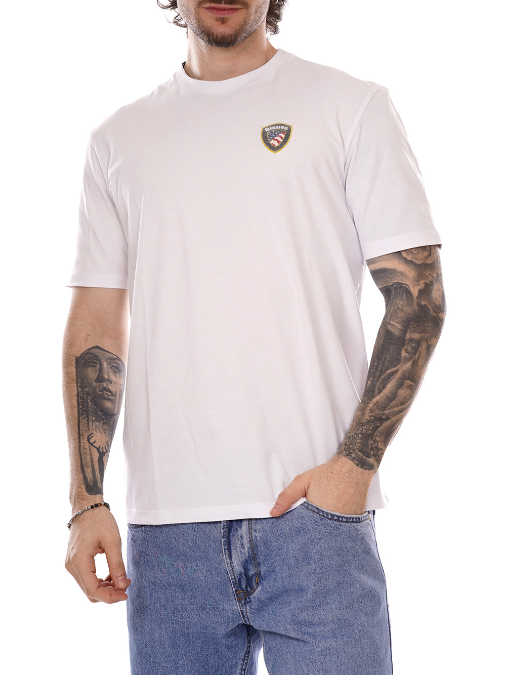 BLAUER T-shirt Uomo - Bianco modello 26SBLUH02284