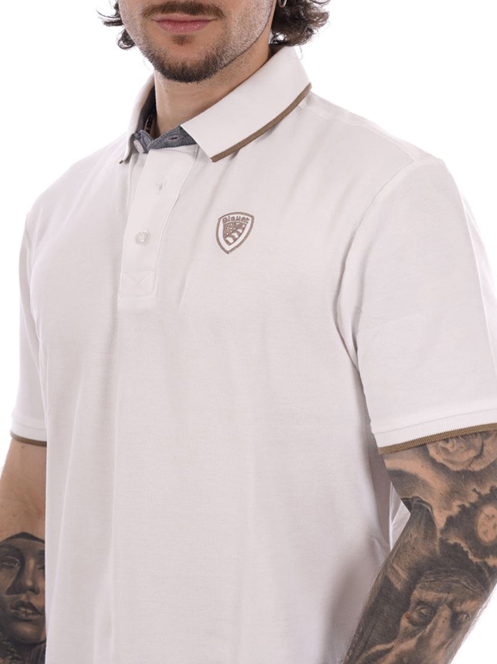 BLAUER Polo Uomo - Bianco modello 26SBLUT02288