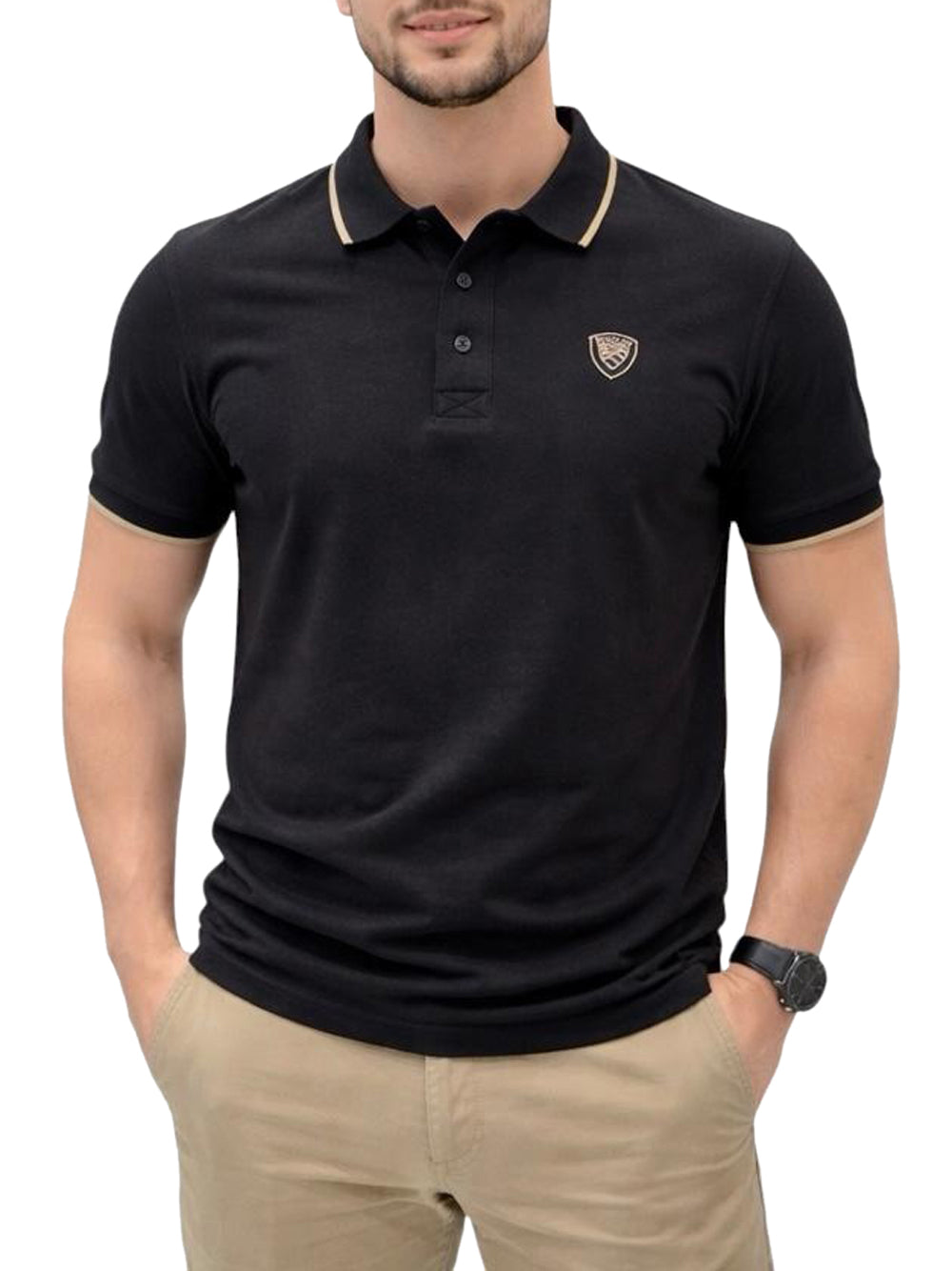 BLAUER Polo Uomo - Nero modello 26SBLUT02288