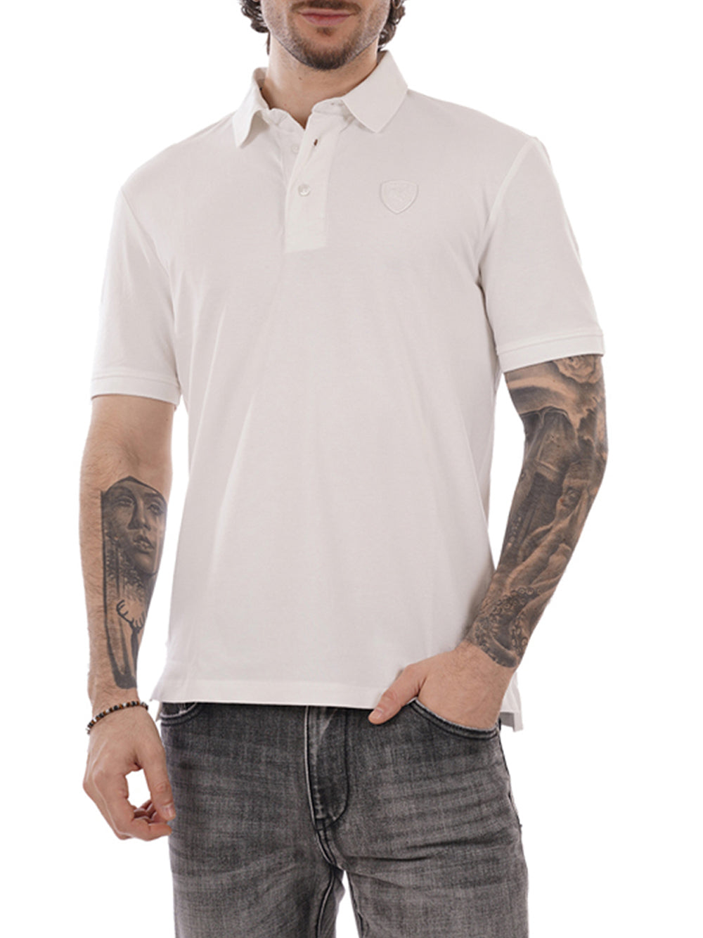 BLAUER Polo Uomo - Bianco modello 26SBLUT02298