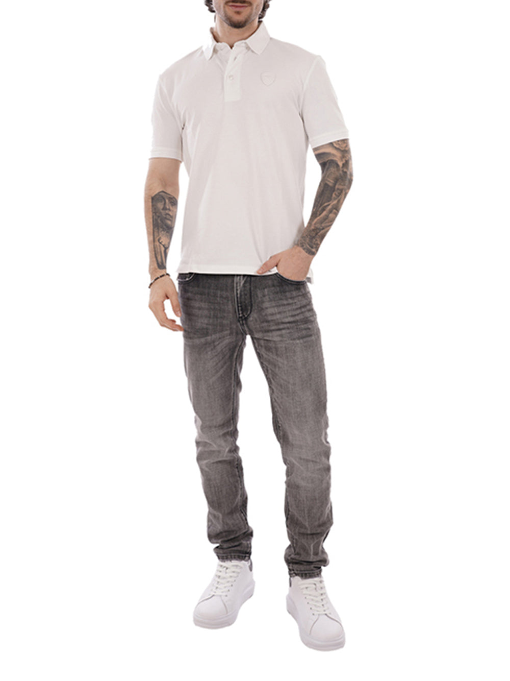 BLAUER Polo Uomo - Bianco modello 26SBLUT02298