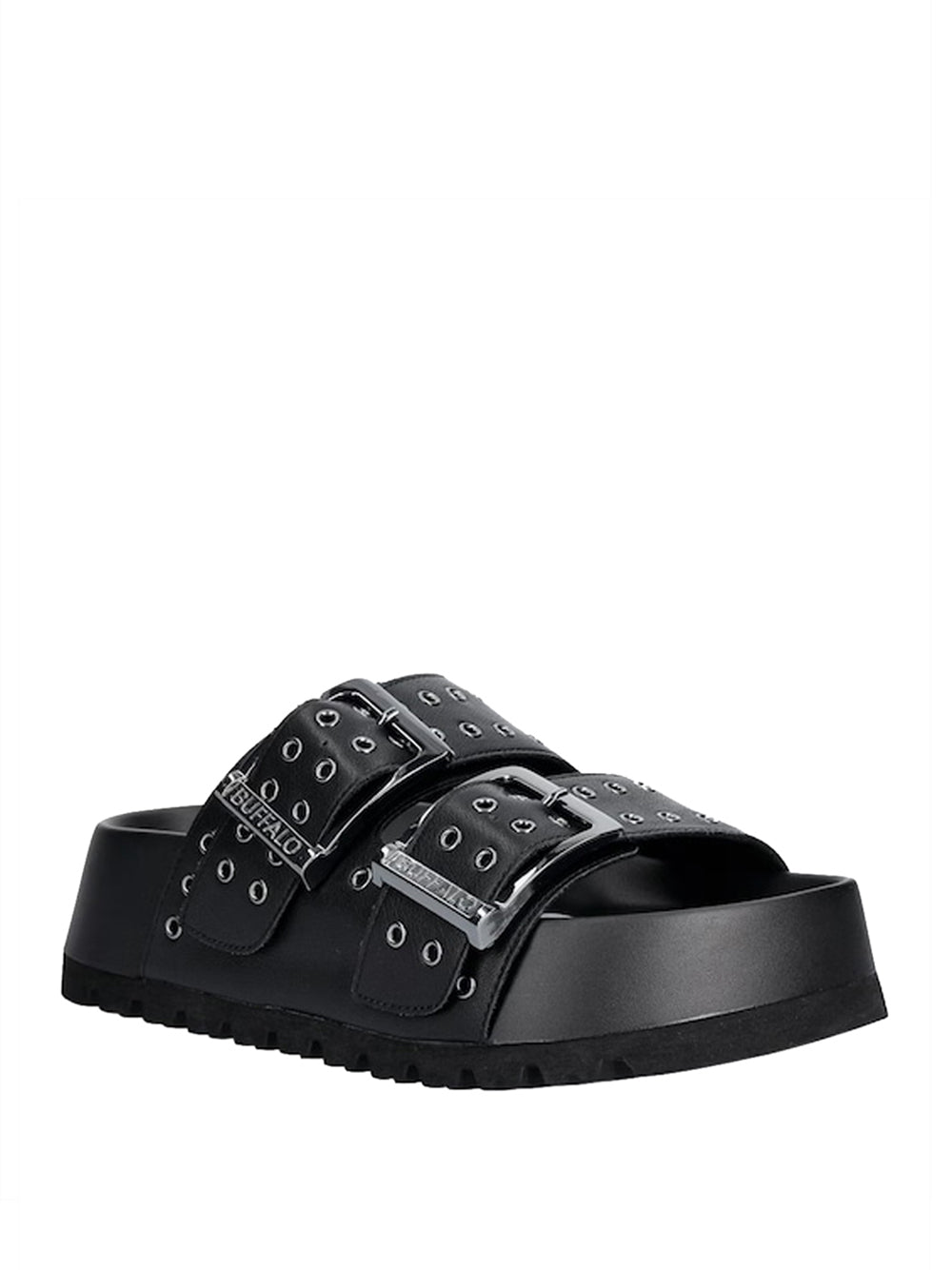 BUFFALO Sandali con borchie Donna - Nero modello 1602316