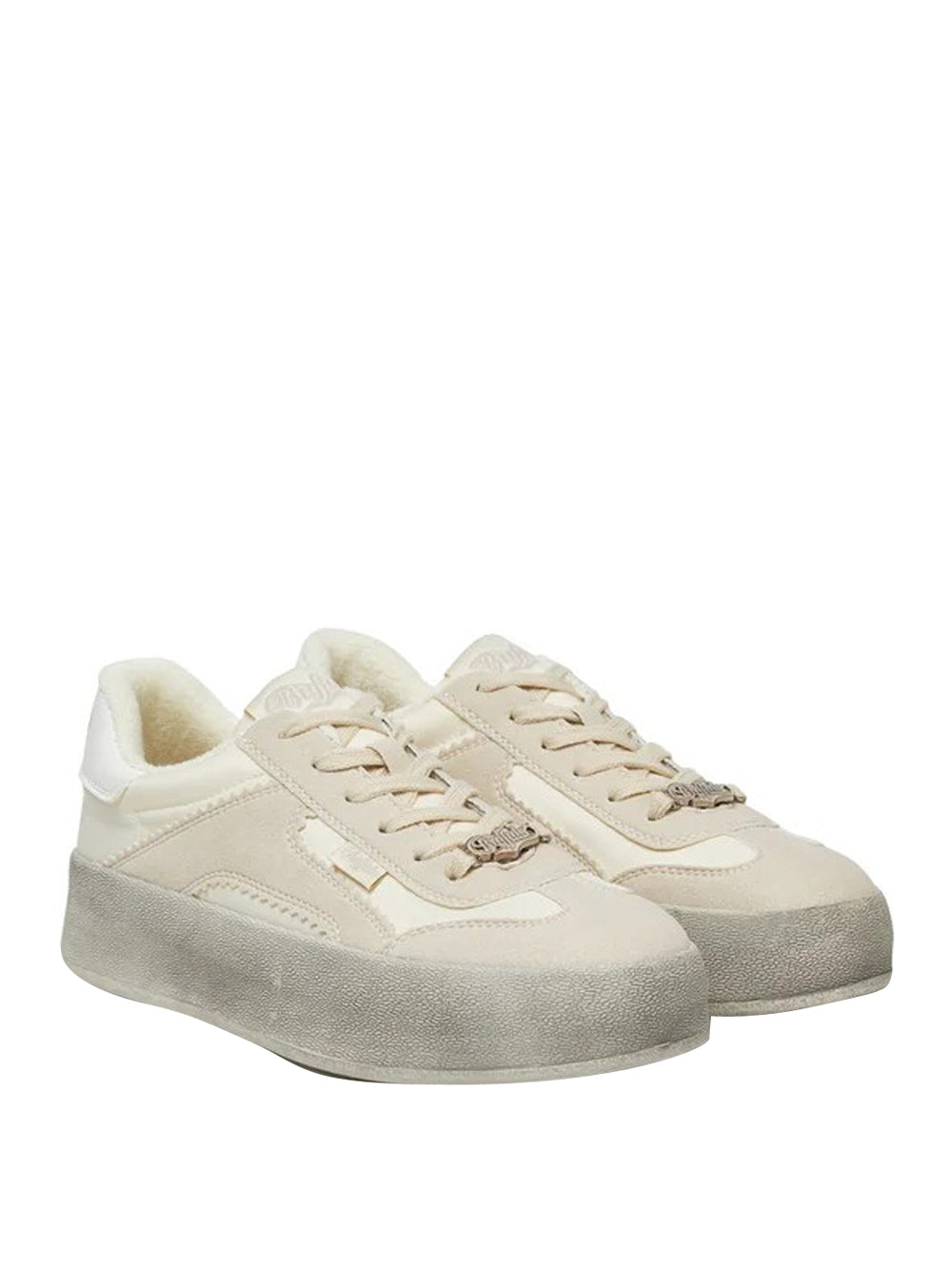 BUFFALO Sneakers platform Donna - Beige modello 1636441