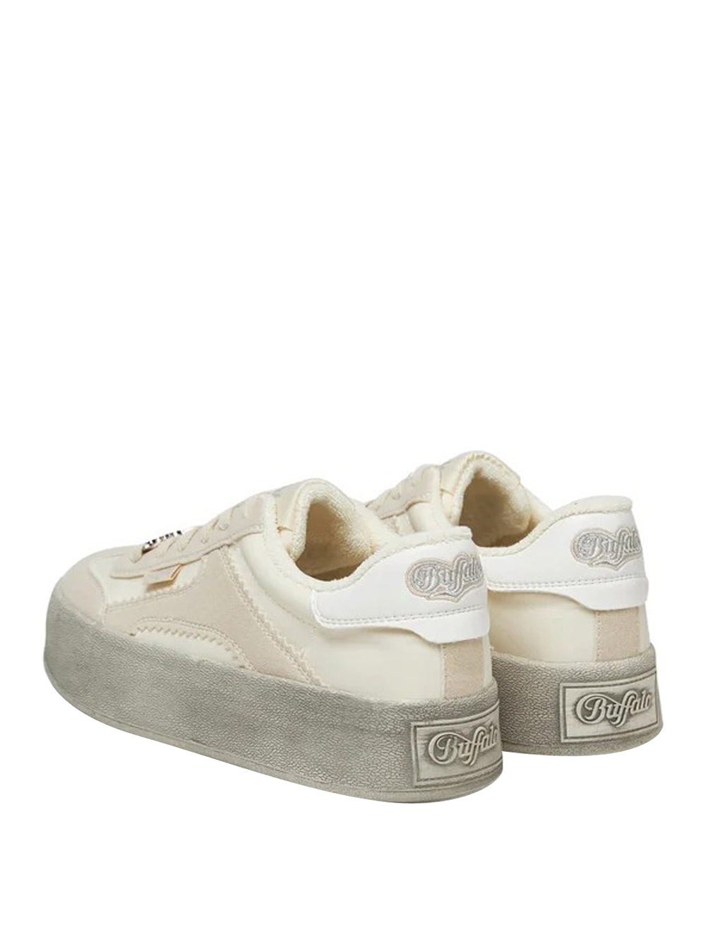 BUFFALO Sneakers platform Donna - Beige modello 1636441