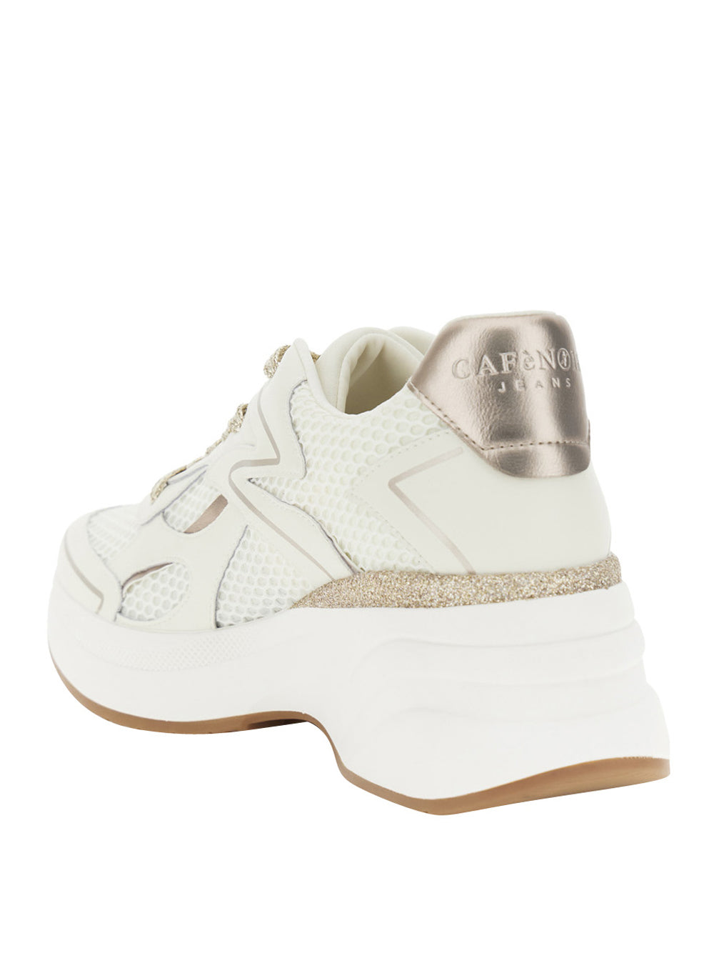 CAFE'NOIR Sneakers con zeppa Donna - Bianco modello C1DH9002