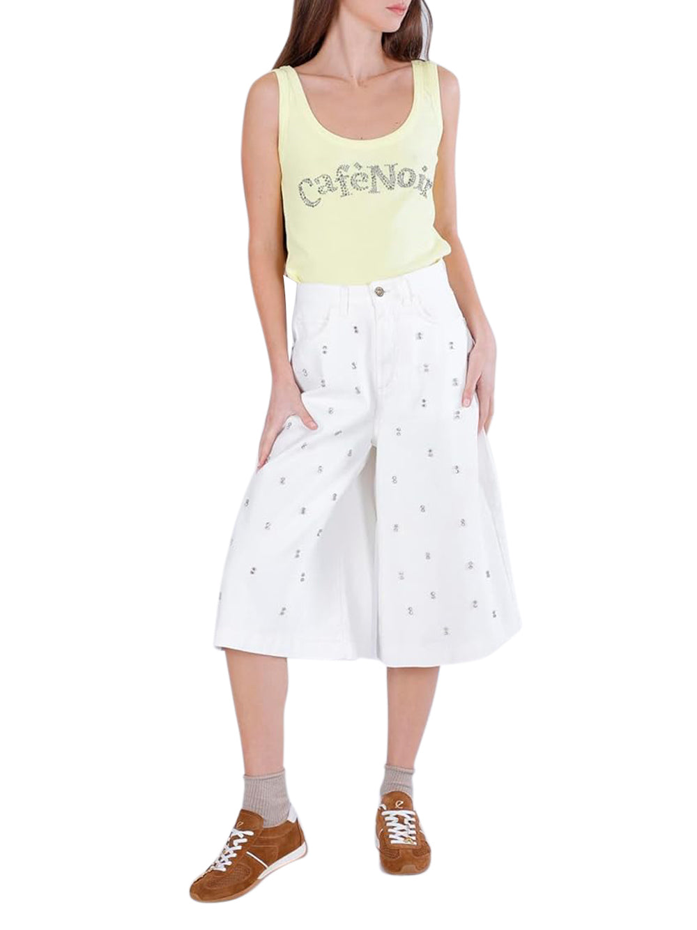 CAFE'NOIR Pantalone Donna - Bianco modello C7JJ0197