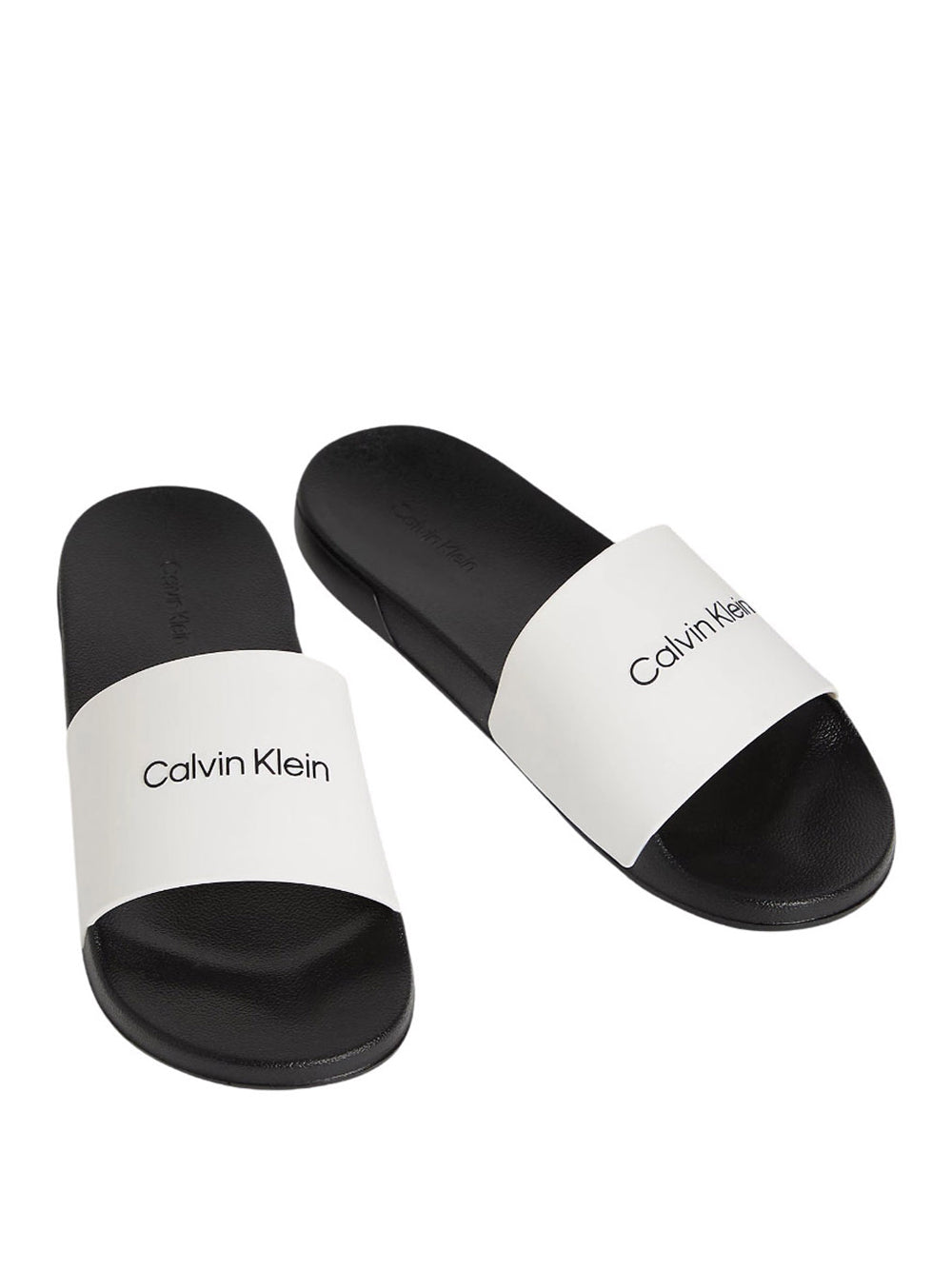 CALVIN KLEIN Ciabatte slippers Uomo - Black/Bright White modello HM0HM021070GM