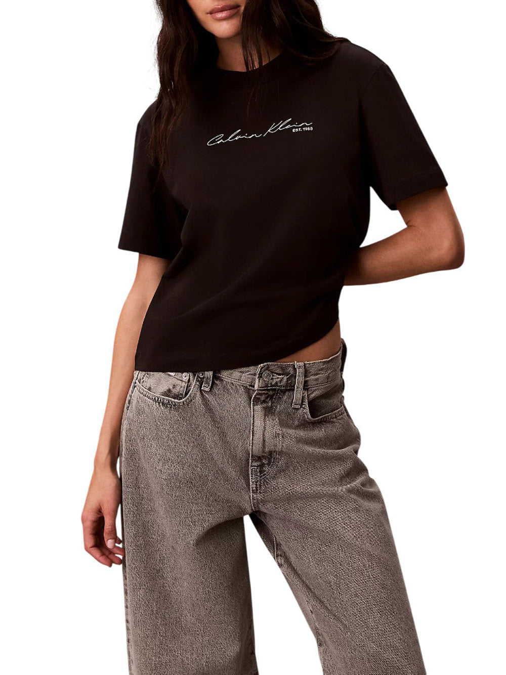 CALVIN KLEIN T-shirt Donna - Nero modello LV047F820GUB1