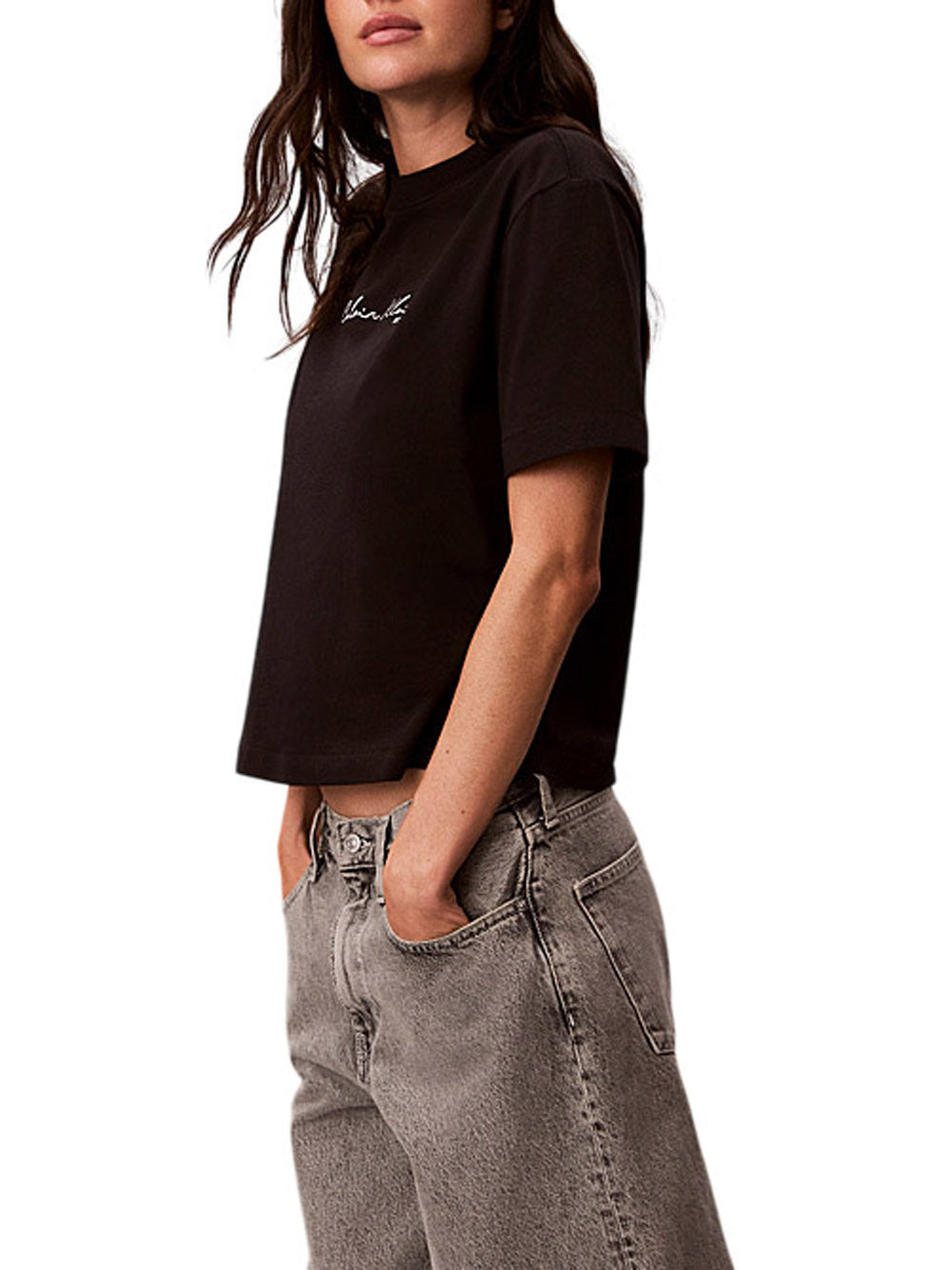 CALVIN KLEIN T-shirt Donna - Nero modello LV047F820GUB1