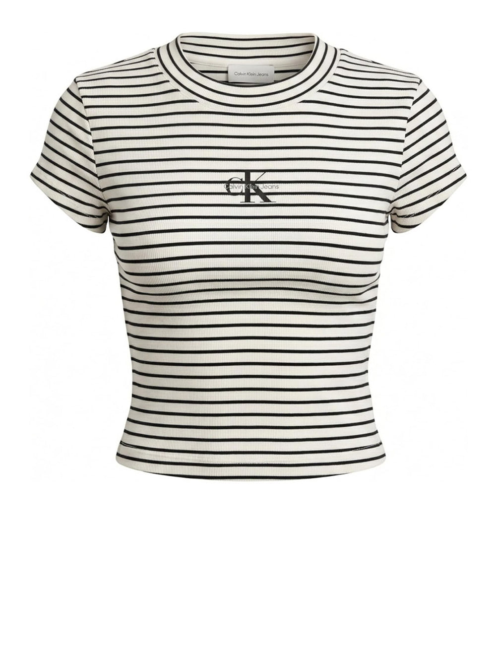 CALVIN KLEIN T-shirt Donna - Beige/nero modello LV047F833GXDY