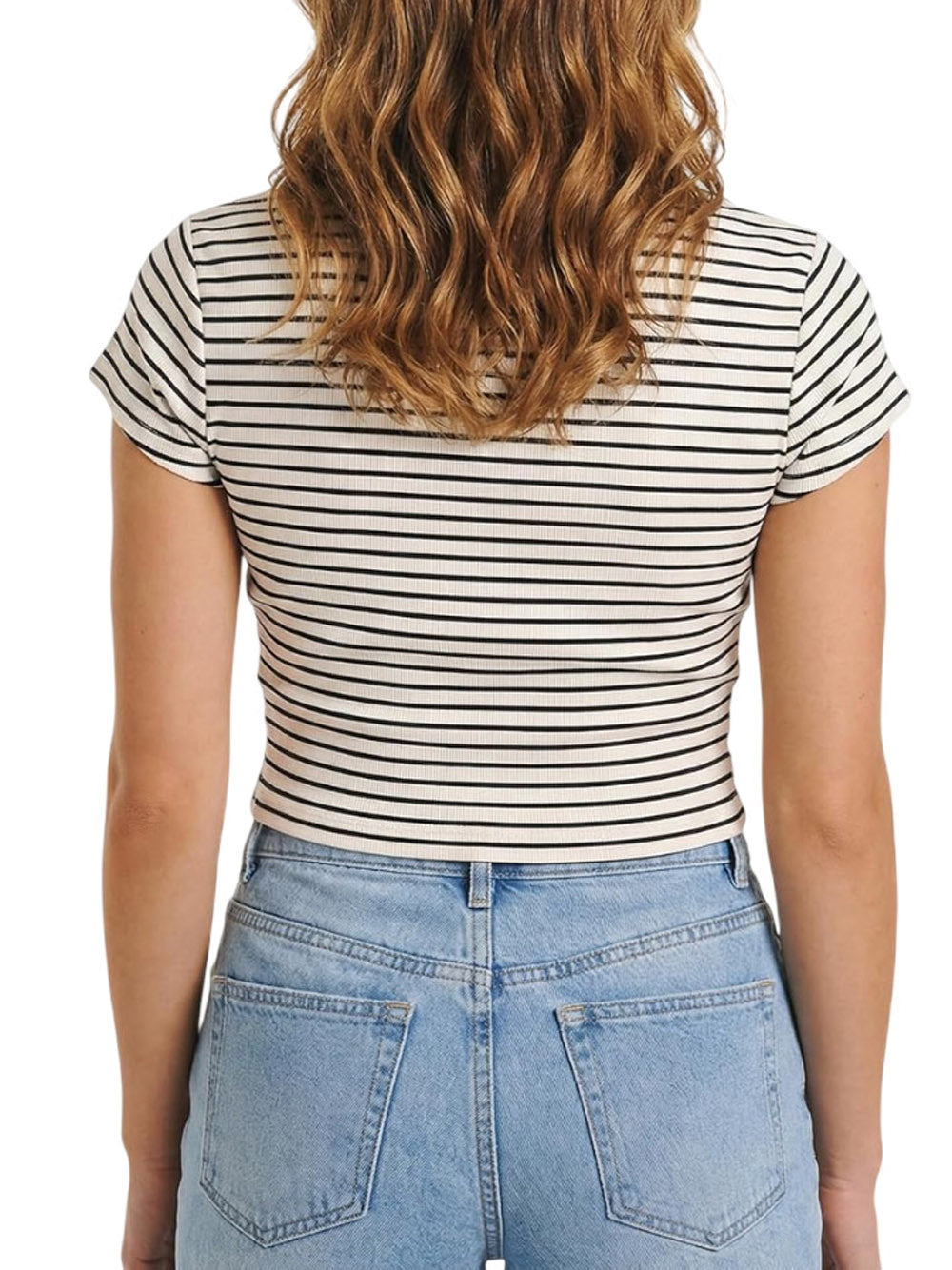 CALVIN KLEIN T-shirt Donna - Beige/nero modello LV047F833GXDY