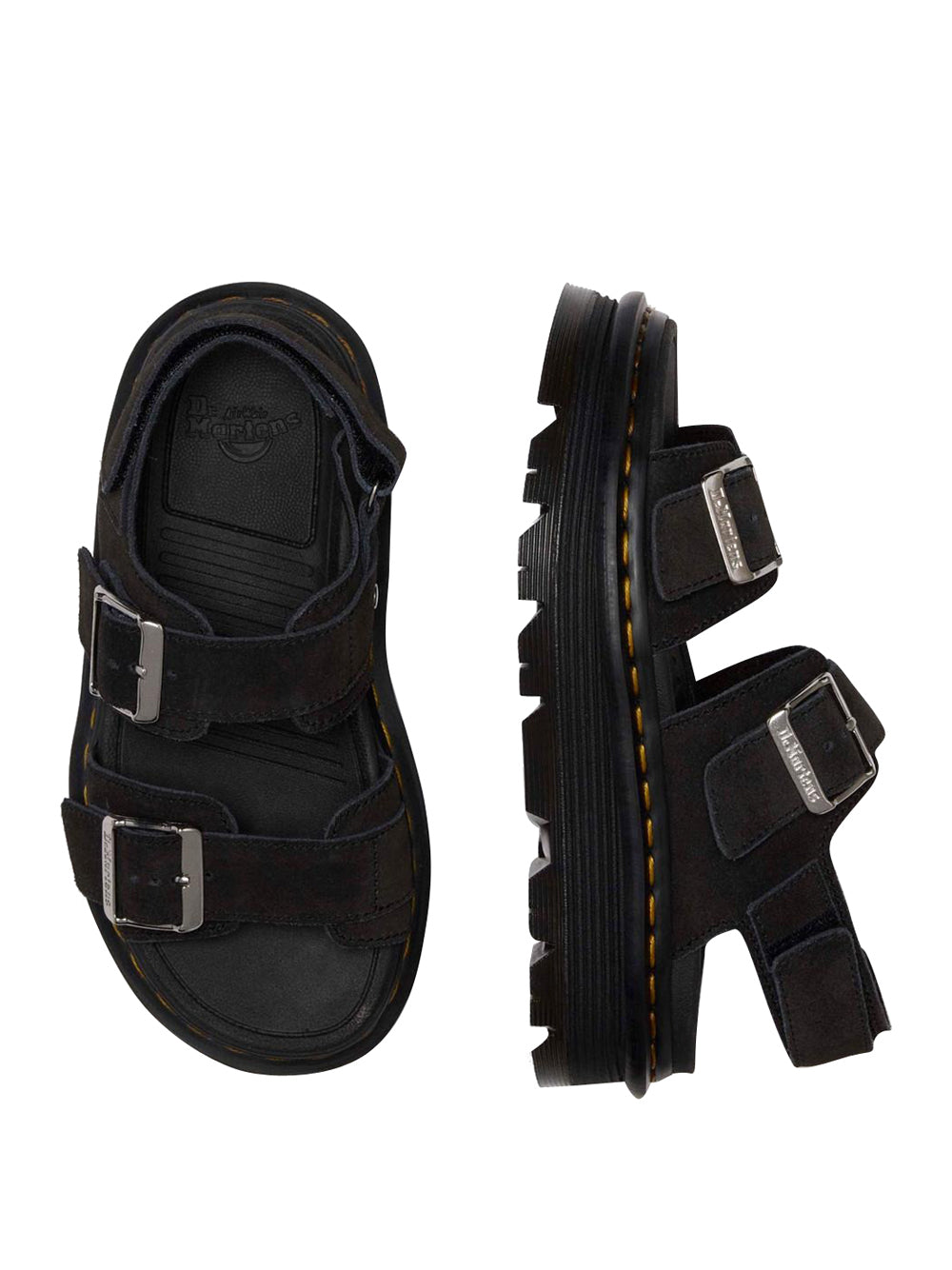 DR. MARTENS Sandali platform Donna - Nero modello 42689001