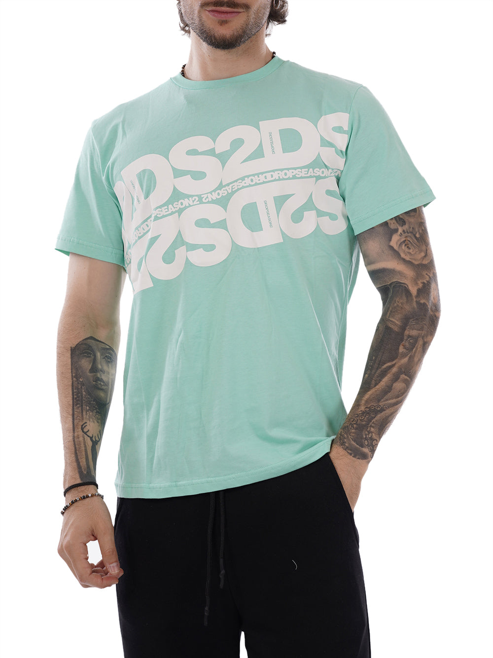 DROP SEASON 2 T-shirt Uomo - Verde modello SS26257