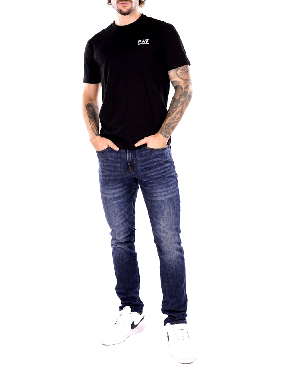 EA7 T-shirt Uomo - Nero modello 8NPT25PJVPZ