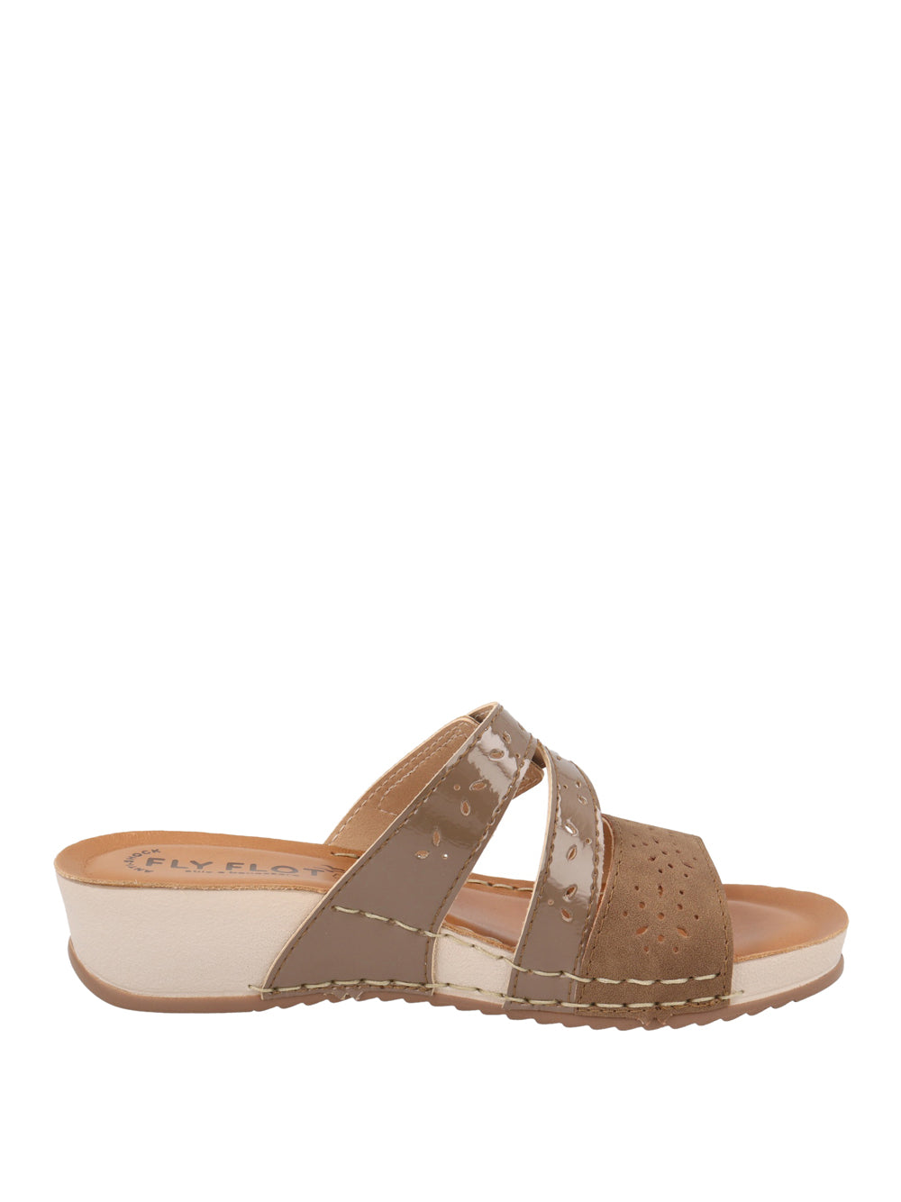 FLY FLOT Ciabatte con strappi Donna - Marrone modello 230110 HG