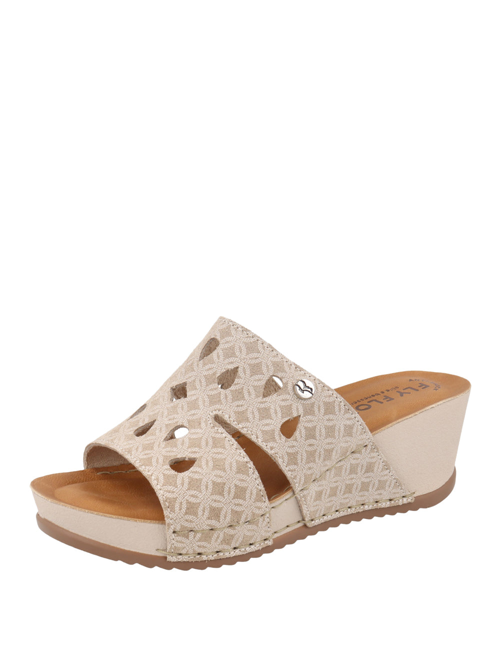 FLY FLOT Sandali con zeppa Donna - Beige modello 330120 4G