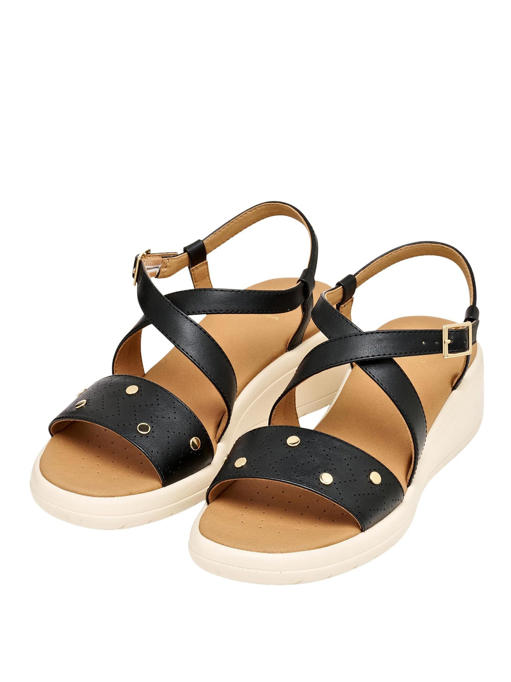 GEOX Sandali con zeppa Donna - Nero modello D650EA000BC
