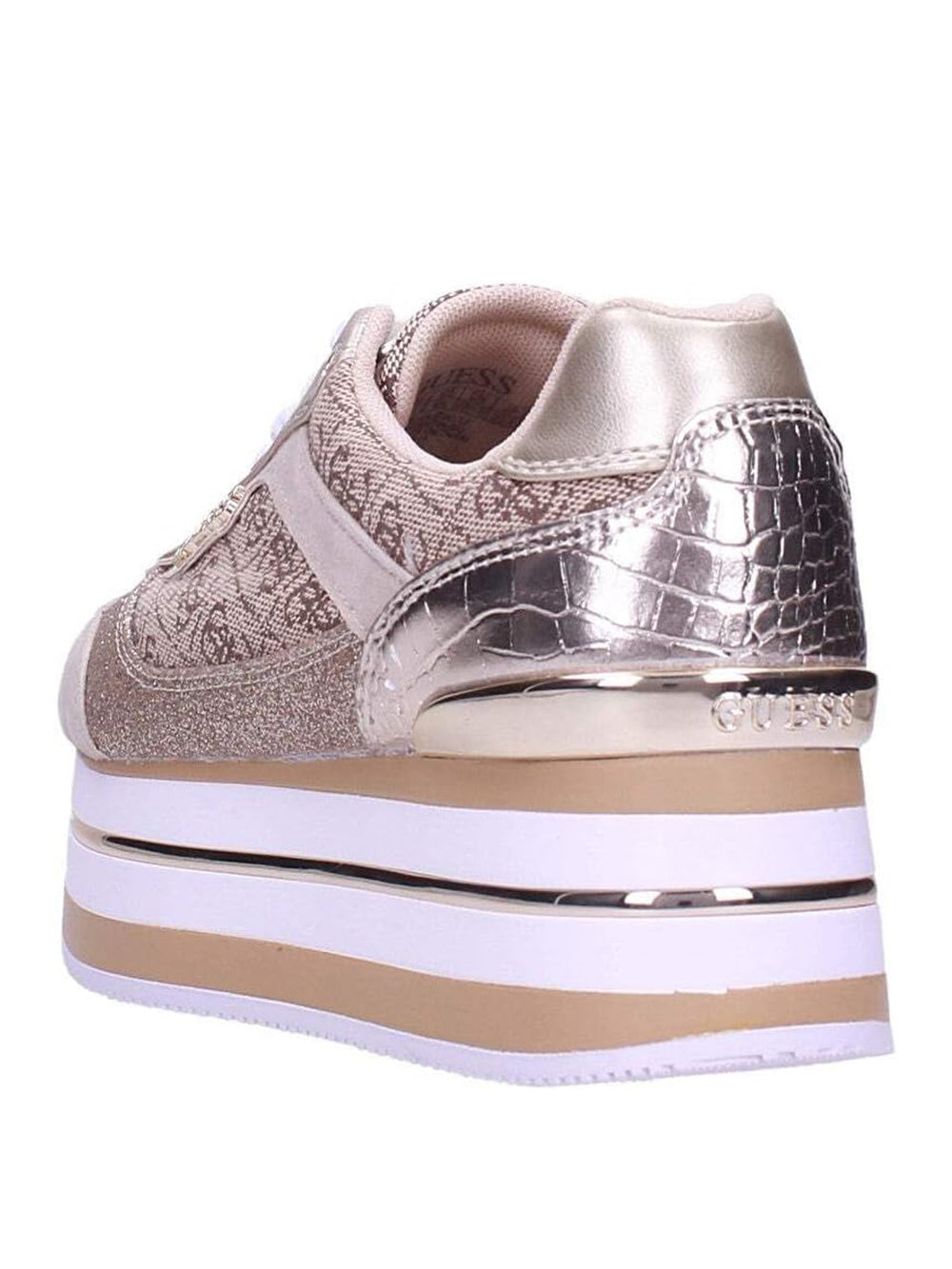 GUESS Sneakers platform Donna - Beige modello FL5HNSFAL12