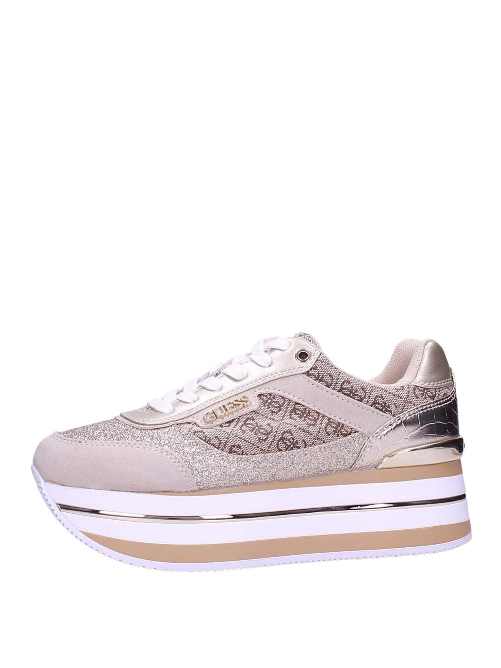 GUESS Sneakers platform Donna - Beige modello FL5HNSFAL12
