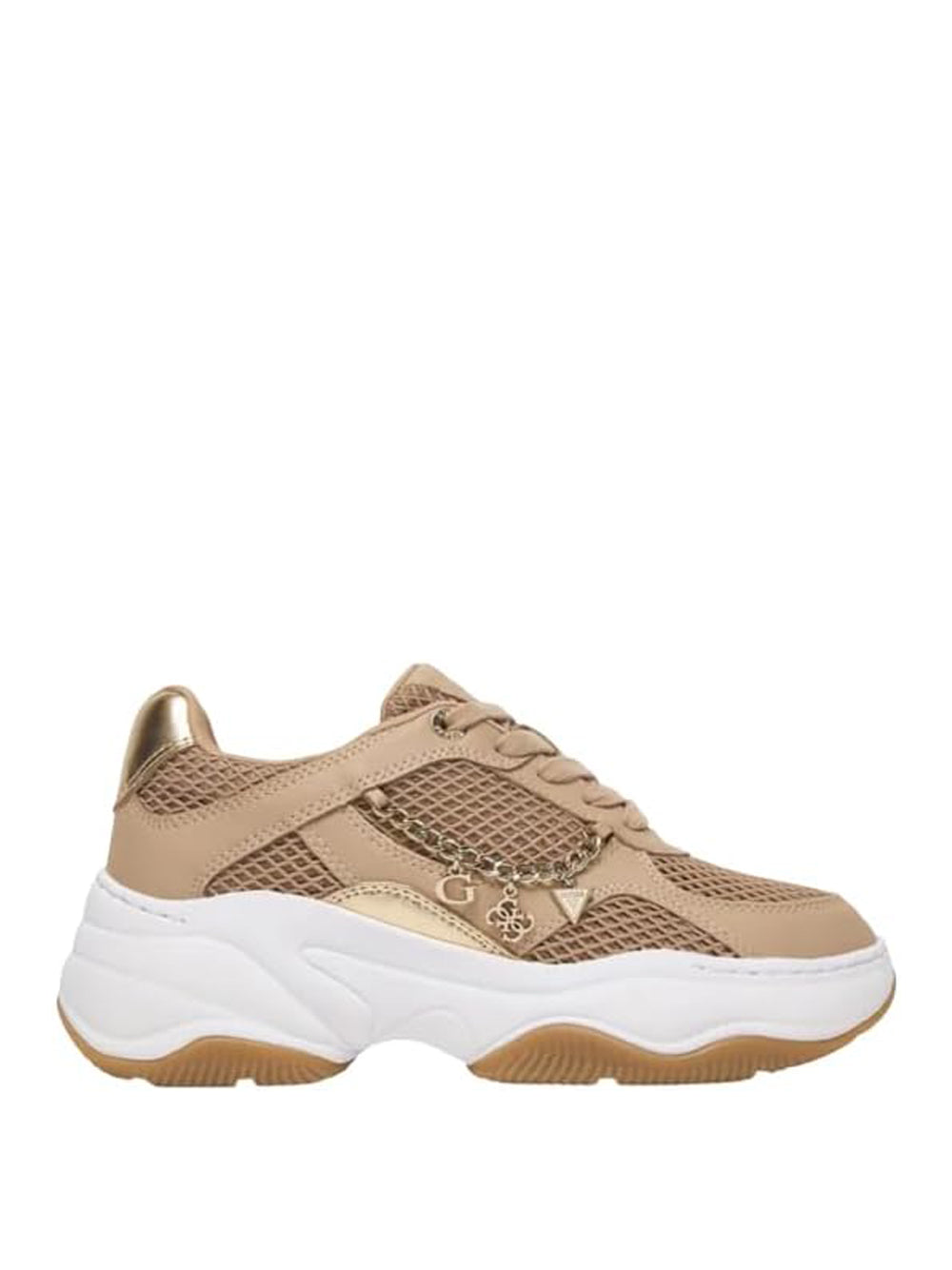 GUESS Sneakers platform Donna - Beige modello FLPHARELE12