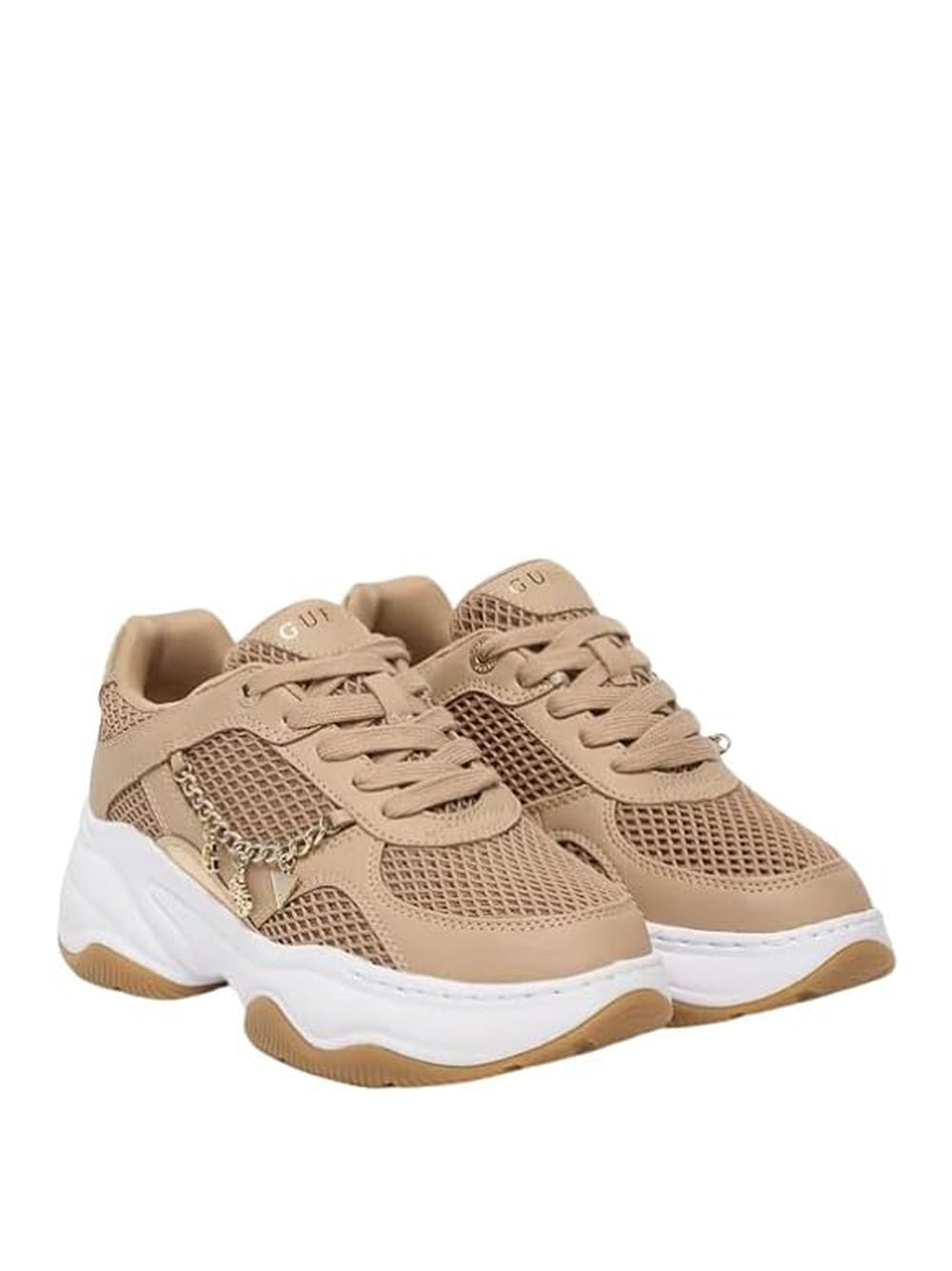 GUESS Sneakers platform Donna - Beige modello FLPHARELE12