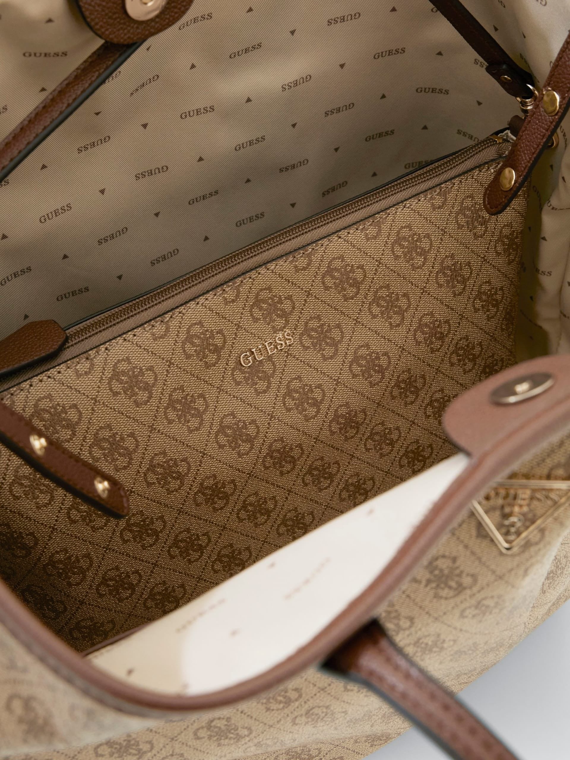 GUESS Borsa a Spalla logato Donna - Beige modello HWESG951428