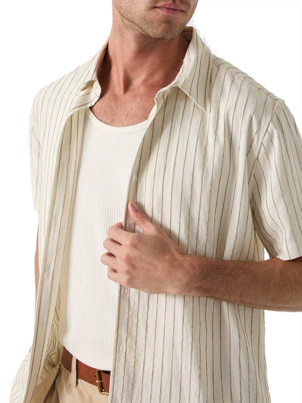 GUESS Camicia Uomo - Beige modello M6GH53W1813