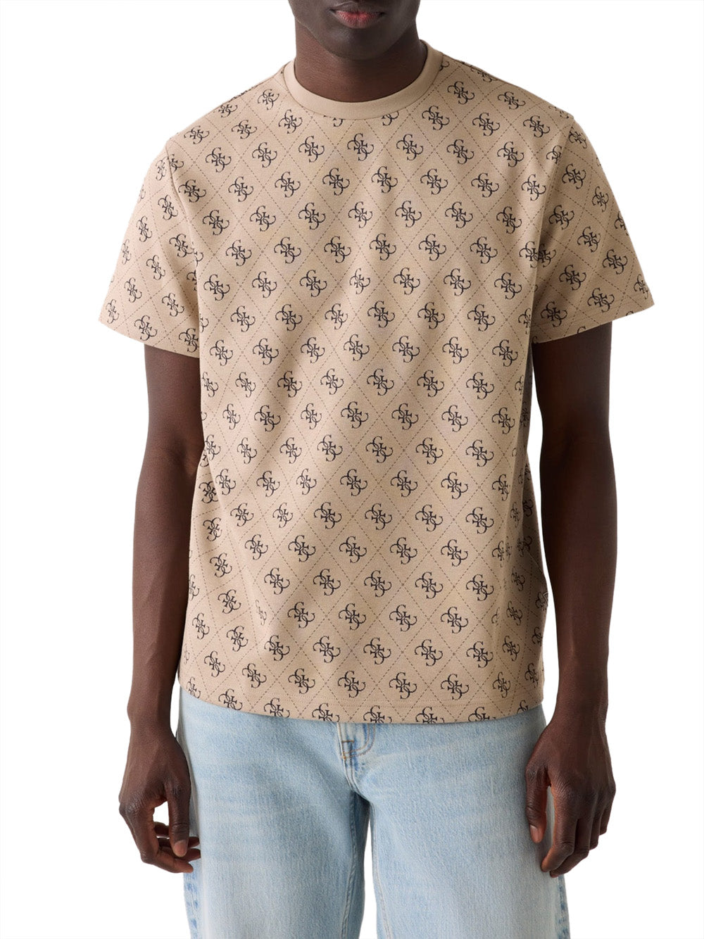 GUESS T-shirt Uomo - Beige modello M6GP34K3200