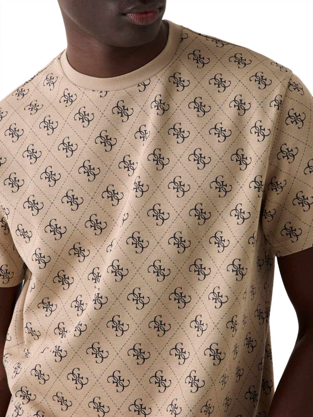 GUESS T-shirt Uomo - Beige modello M6GP34K3200